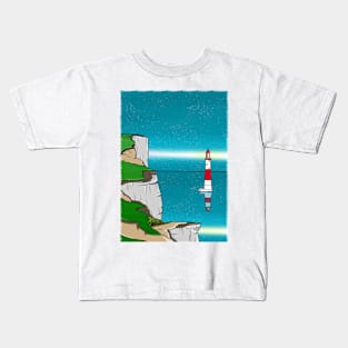 Beachy Head lighthouse England Kids T-Shirt